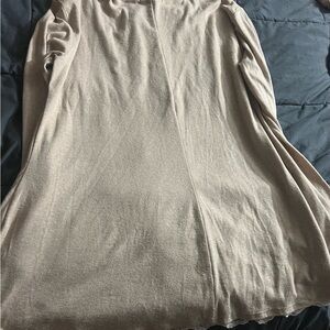 Tan Crew Neck Sweater with Soft Knit Texture